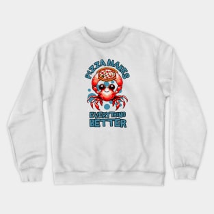 Pizza crab Crewneck Sweatshirt